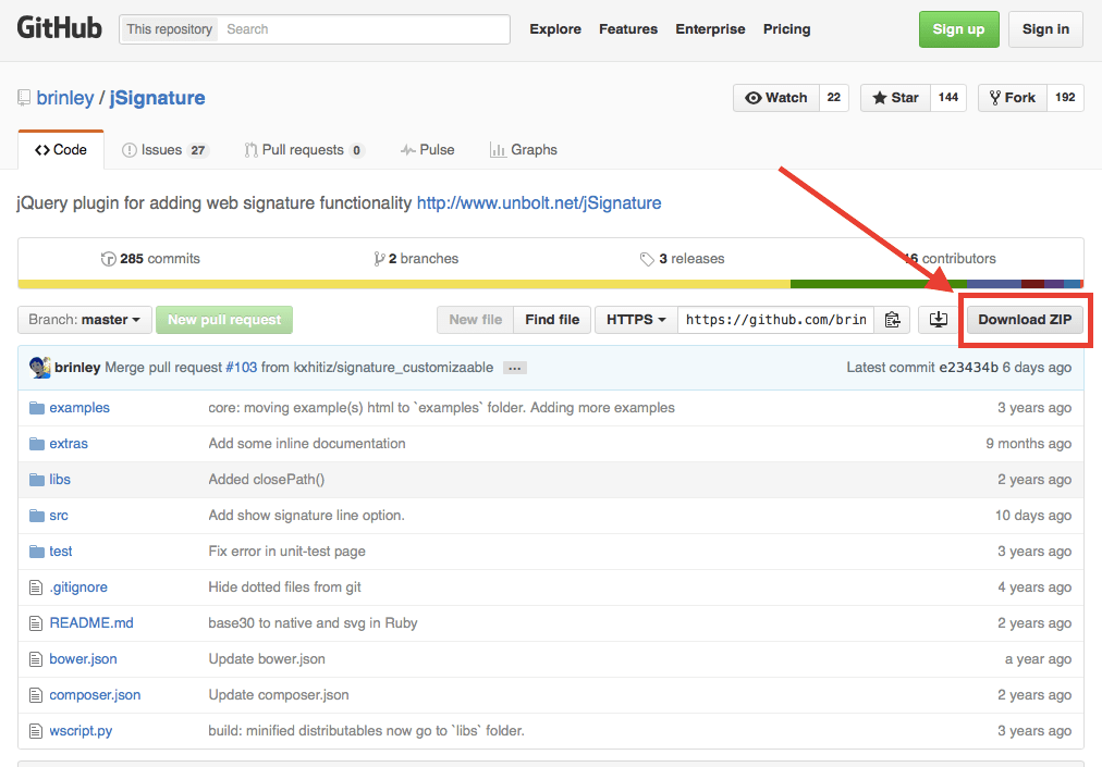 Download jSignature ZIP File
