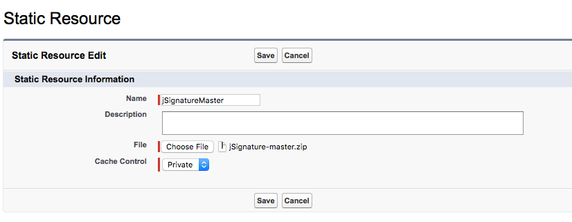 jSignature Static Resource Naming